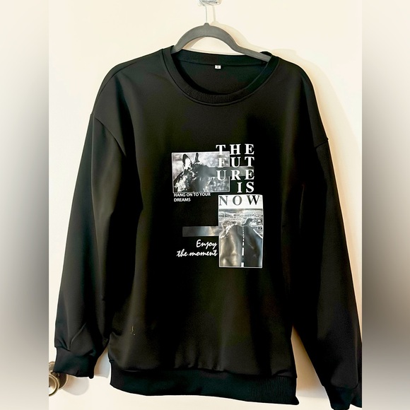 Black,dream print long sweater - Picture 1 of 1